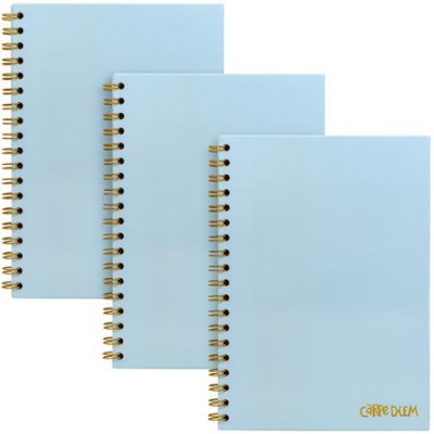 Spirálfüzet, B5, vonalas, 80 lap, FSC, PUKKA PAD "Carpe Diem", égszínkék