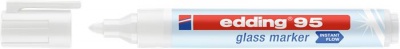 Üvegtábla marker, 1,5-3 mm, kúpos, EDDING, fehér