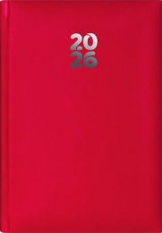 Naptár, tervező, A5, heti, DAYLINER, "Pannon", piros